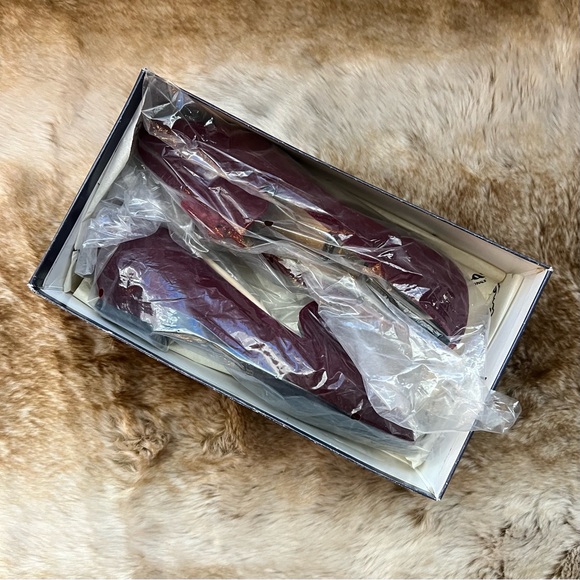 Vintage Nina Arabesque Bordeaux Velvet Women’s 7 Medium Tassel Christmas - Picture 6 of 6